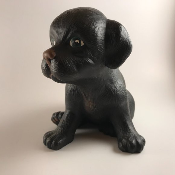 Vintage Pottery Decorative Sitting Puppy Dog Figurine - Picture 6 of 7